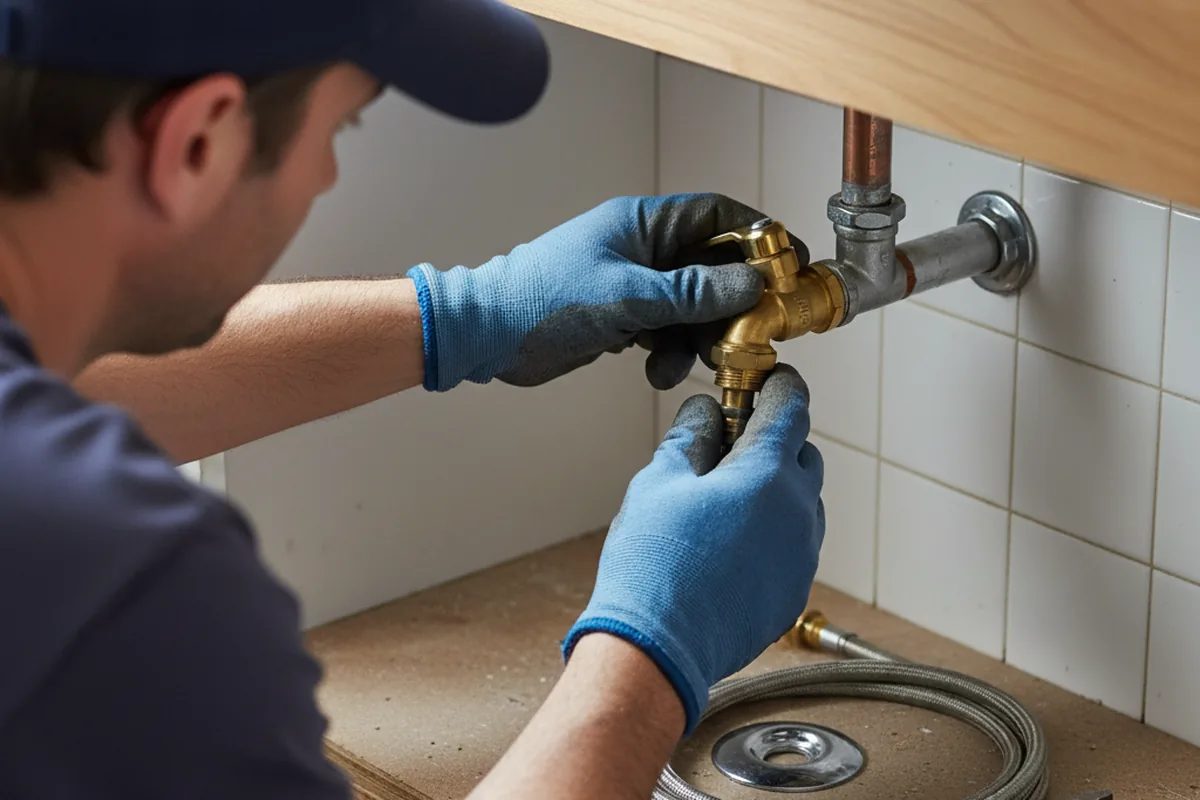 Shutoff valve and fitting work during Faucet and Fixture Repair in Maunaloa